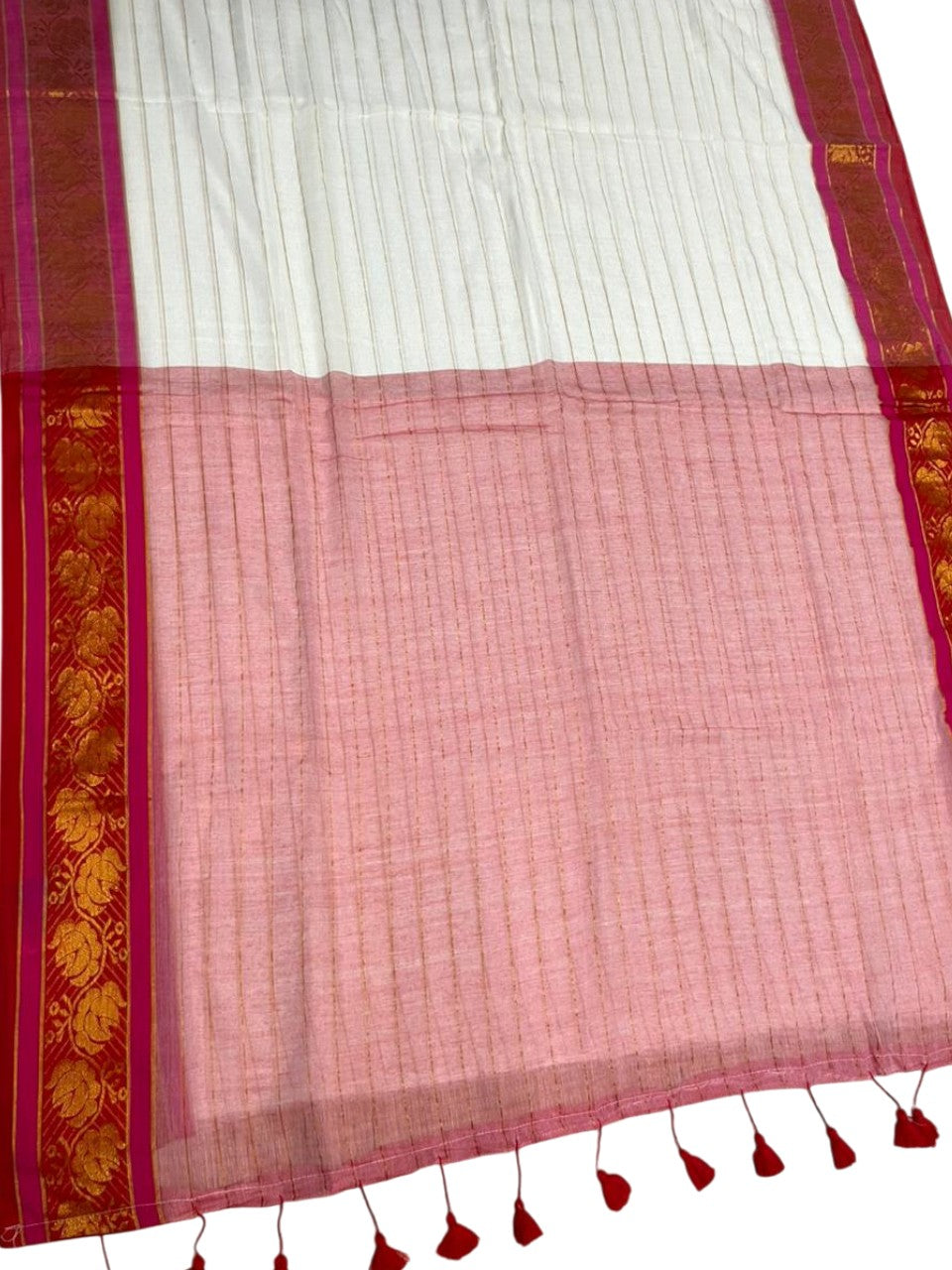 Southloom Mul Cotton 120 x 120 Soft Fabric Saree SL215