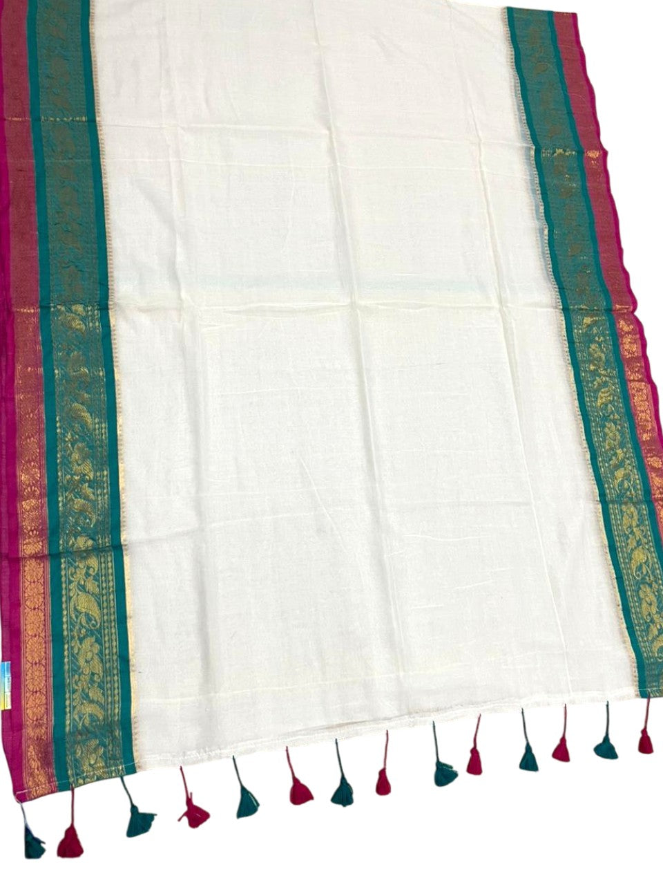 Southloom Mul Cotton 120 x 120 Soft Fabric Saree With Kanchi Border SL215