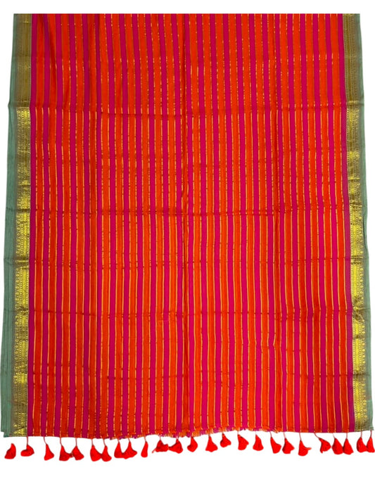 Southloom Mul Cotton 120 x 120 Soft Fabric Saree SL215