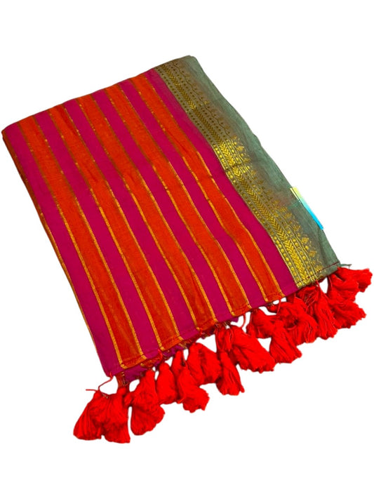 Southloom Mul Cotton 120 x 120 Soft Fabric Saree SL215