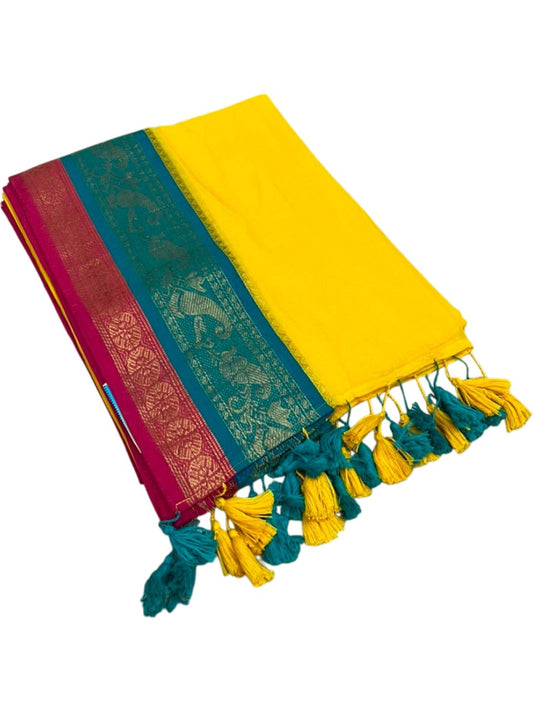 Southloom Mul Cotton 120 x 120 Soft Fabric Saree SL215