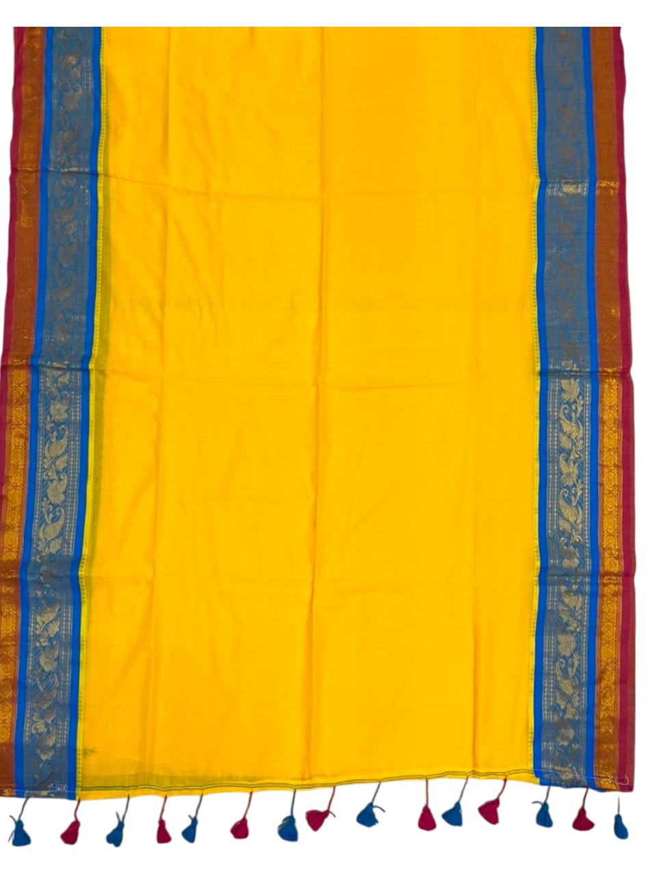 Southloom Mul Cotton 120 x 120 Soft Fabric Saree with Kanchi Border SL215