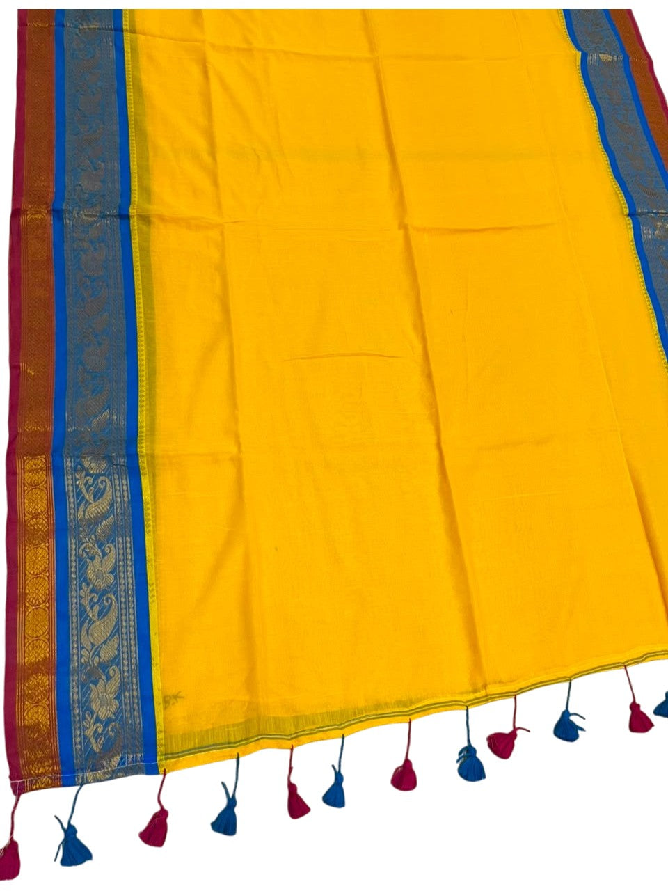 Southloom Mul Cotton 120 x 120 Soft Fabric Saree with Kanchi Border SL215