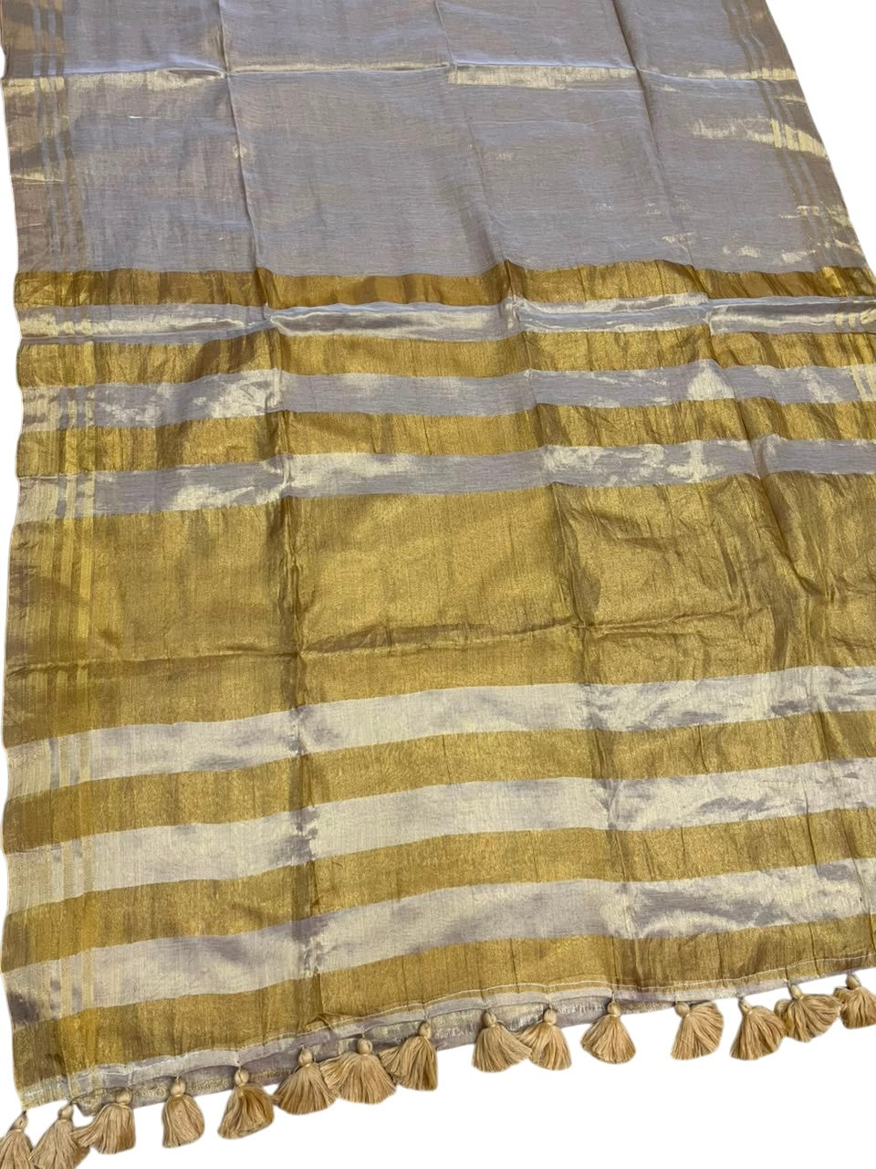 Southloom Tissue Mul Cotton 120 x 120 Soft Fabric Saree SL215