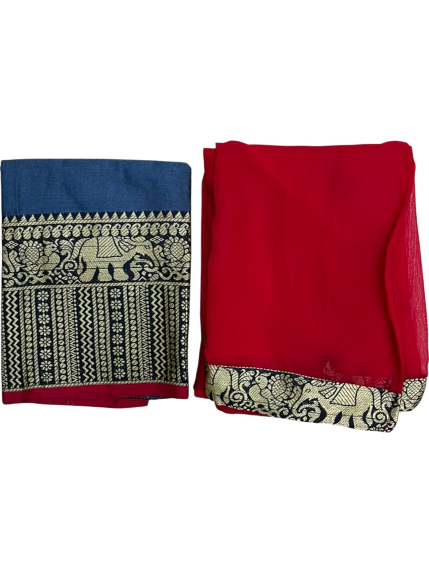 Southloom Semi Stitched Narayanpet Dhavani Set with Pavada and Grey Blouse Piece SLDHAVANI SL541