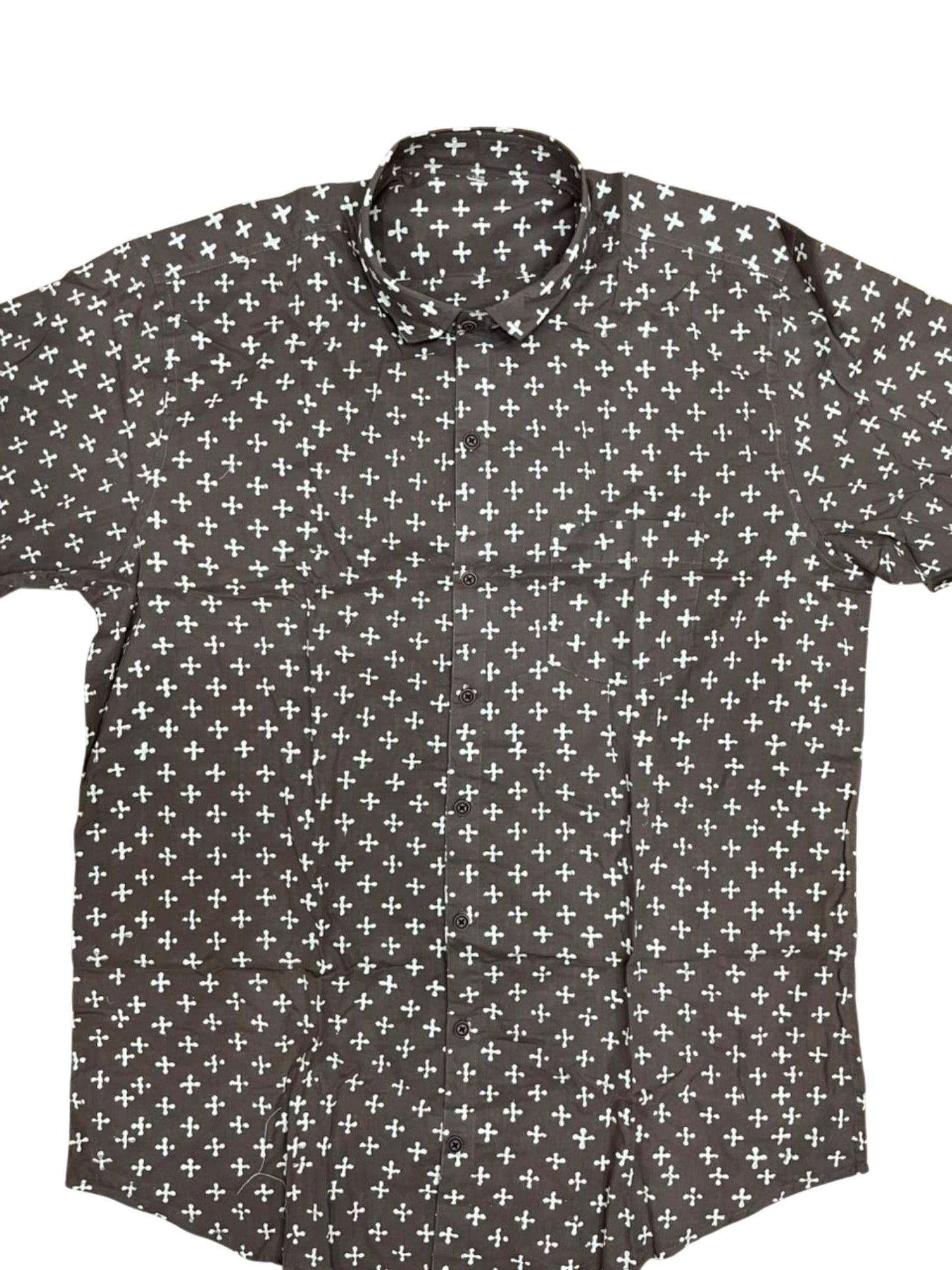 Southloom Jaipur Pure Cotton Block Printed Shirt for Men in Full Sleeve (3XL)