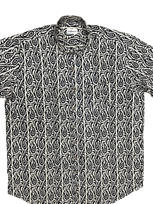 Southloom Jaipur Pure Cotton Block Printed Shirt for Men in Full Sleeve (5XL)