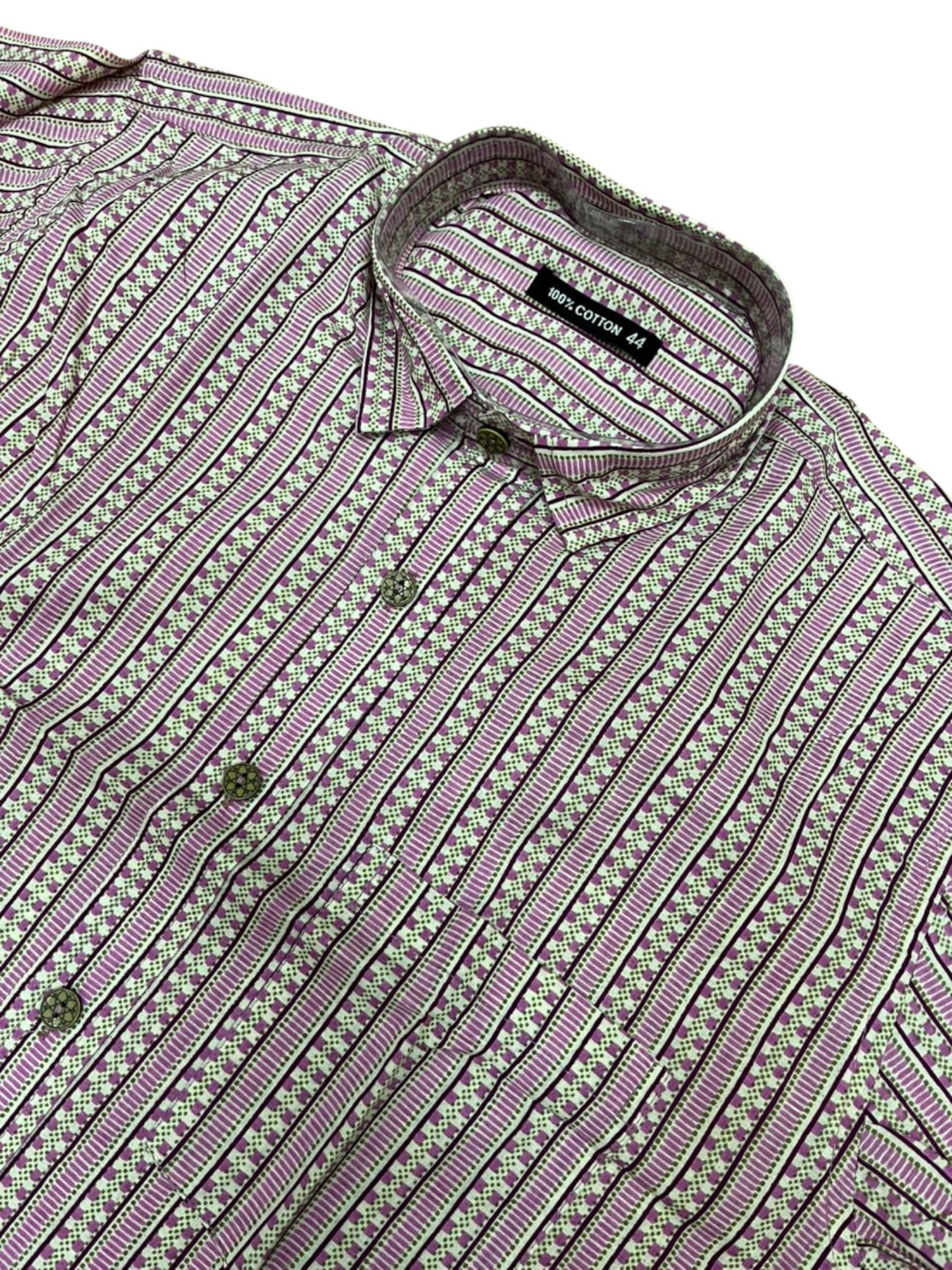 Southloom Jaipur Pure Cotton Block Printed Shirt for Men in Full Sleeve (2XL)
