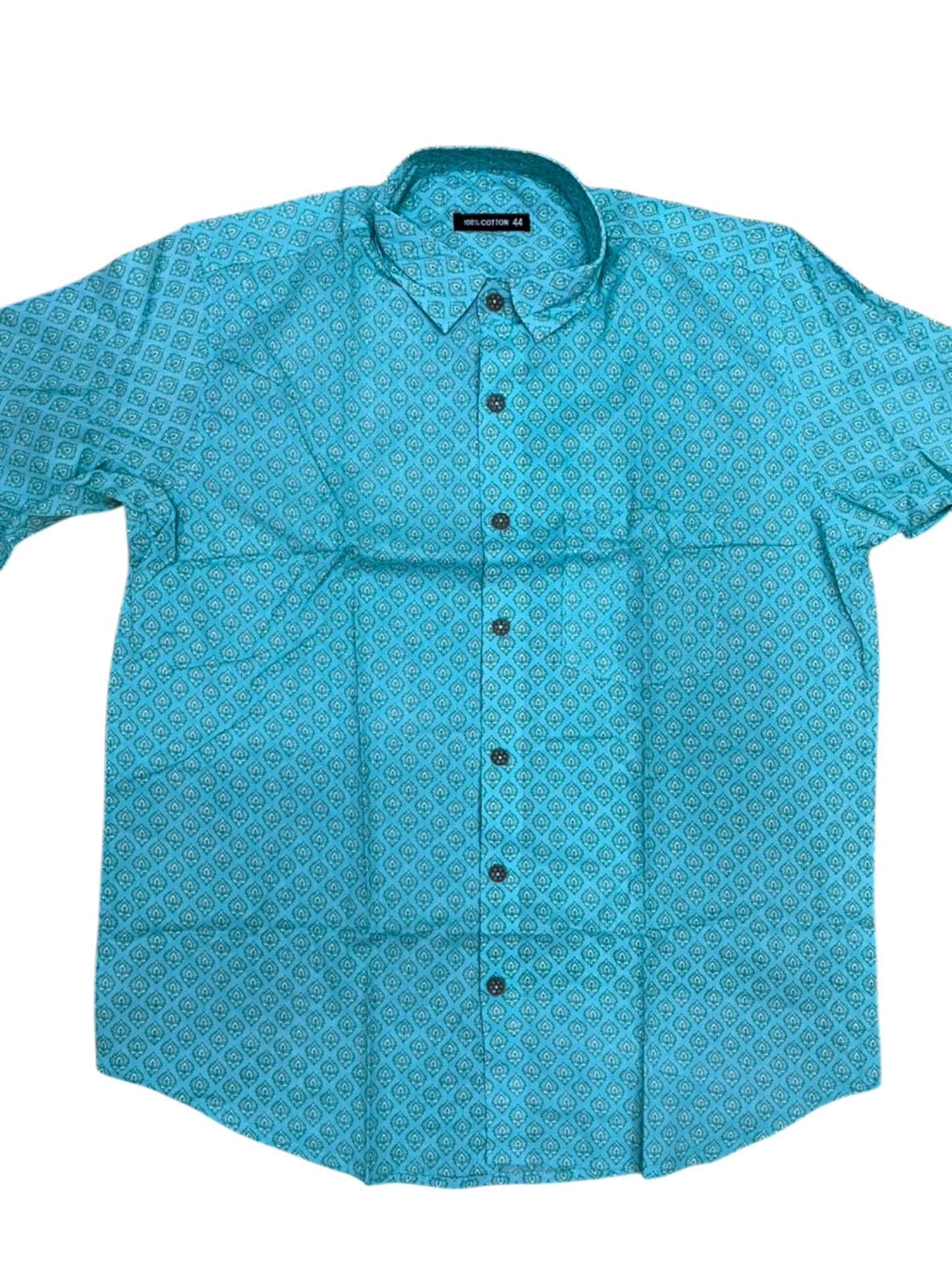 Southloom Jaipur Pure Cotton Block Printed Shirt for Men in Full Sleeve (2XL)