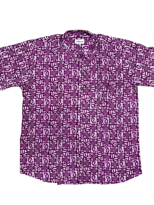 Southloom Jaipur Pure Cotton Block Printed Shirt for Men in Full Sleeve (3XL)