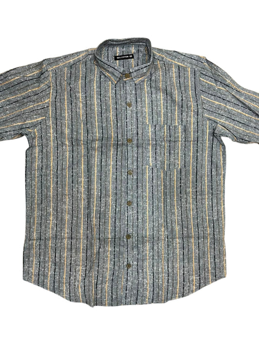 Southloom Jaipur Pure Cotton Block Printed Shirt for Men in Full Sleeve (2XL)