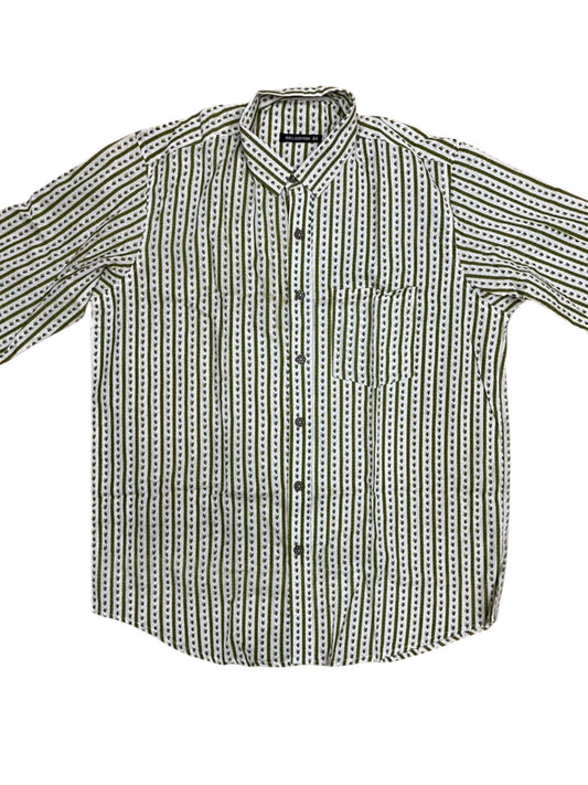 Southloom Jaipur Pure Cotton Block Printed Shirt for Men in Full Sleeve (2XL)
