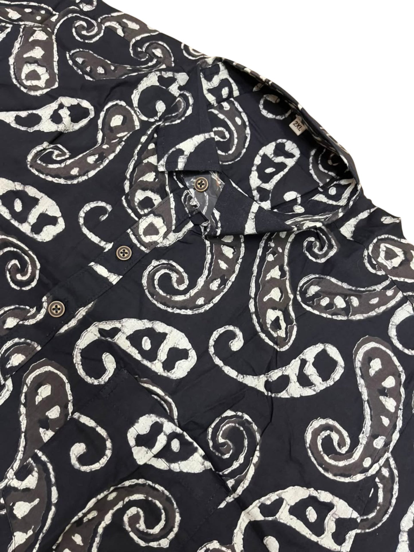 Southloom Jaipur Pure Cotton Block Printed Shirt for Men in Full Sleeve (2XL)