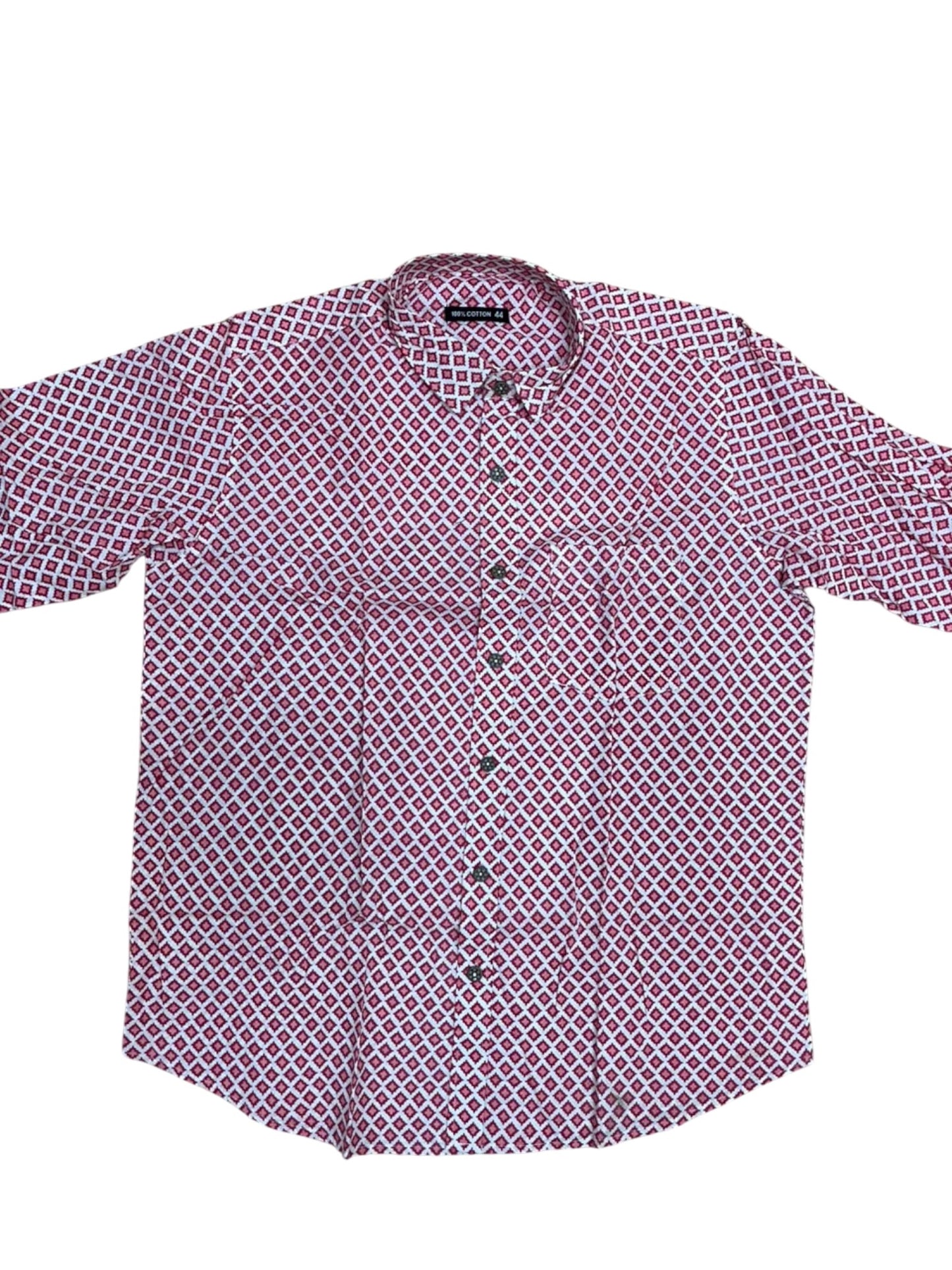 Southloom Jaipur Pure Cotton Block Printed Shirt for Men in Full Sleeve (2XL)