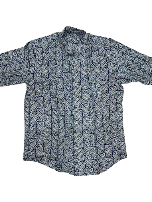 Southloom Jaipur Pure Cotton Block Printed Shirt for Men in Full Sleeve (3XL)