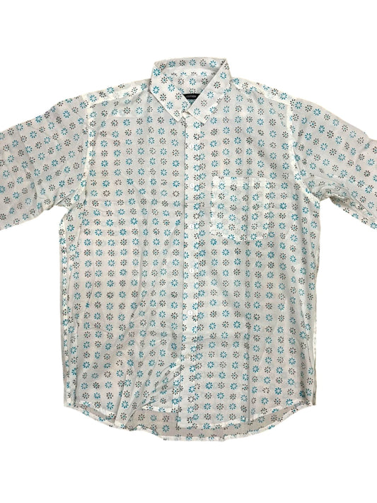 Southloom Jaipur Pure Cotton Block Printed Shirt for Men in Full Sleeve (2XL)