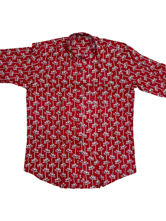 Southloom Jaipur Pure Cotton Block Printed Shirt for Men in Full Sleeve