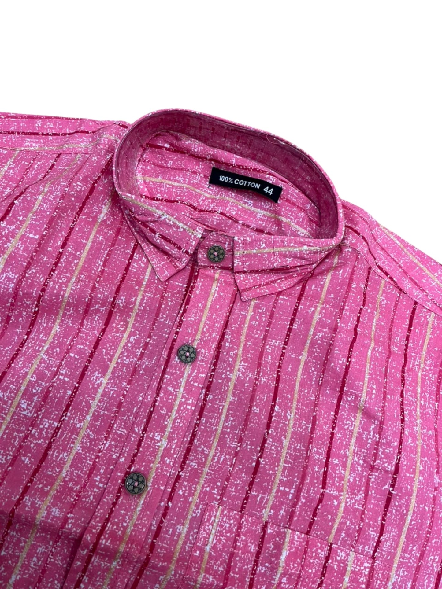 Southloom Jaipur Pure Cotton Block Printed Shirt for Men in Full Sleeve (2XL)