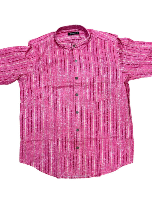 Southloom Jaipur Pure Cotton Block Printed Shirt for Men in Full Sleeve (2XL)