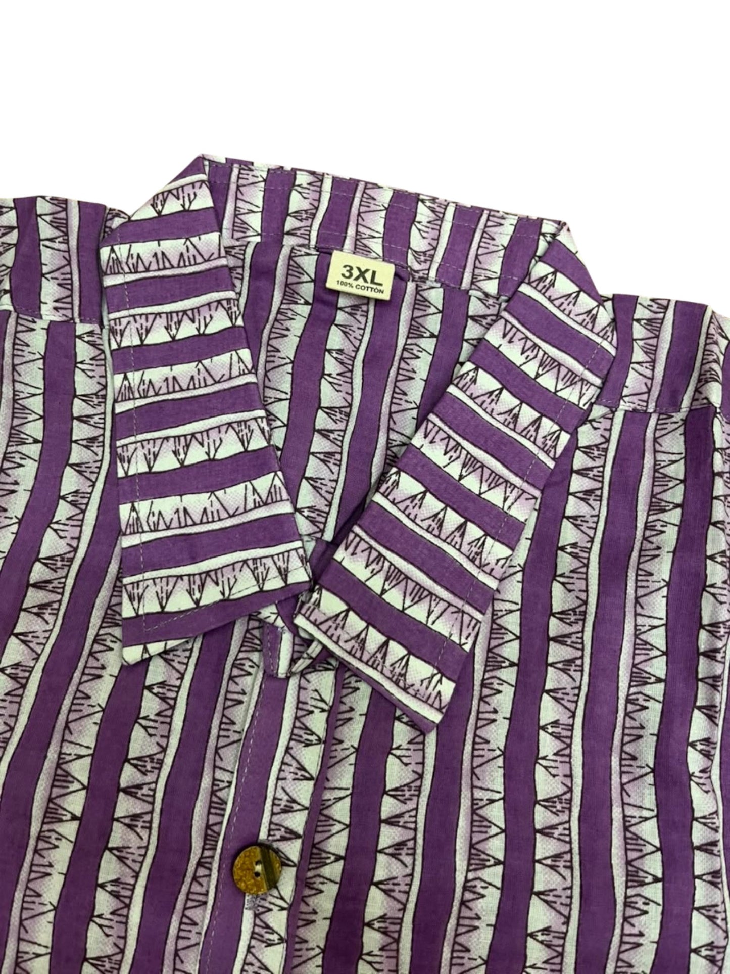 Southloom Jaipur Pure Cotton Block Printed Shirt for Men in Full Sleeve (3XL)