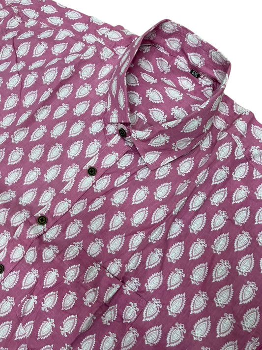 Southloom Jaipur Pure Cotton Block Printed Shirt for Men in Full Sleeve