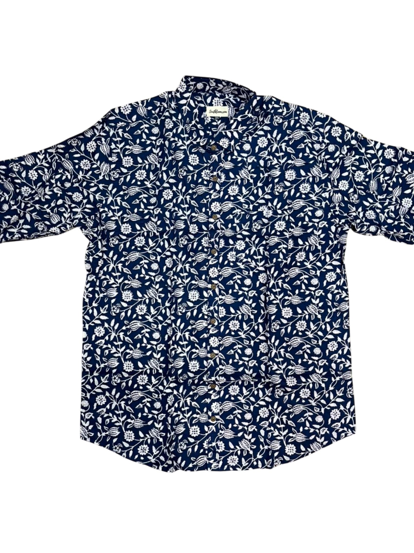 Southloom Jaipur Pure Cotton Block Printed Shirt for Men in Full Sleeve