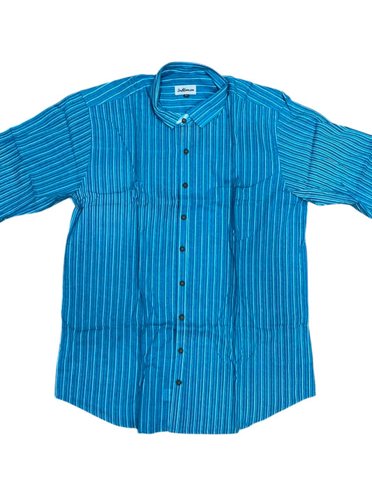 Southloom Jaipur Pure Cotton Block Printed Shirt for Men in Full Sleeve (3XL)