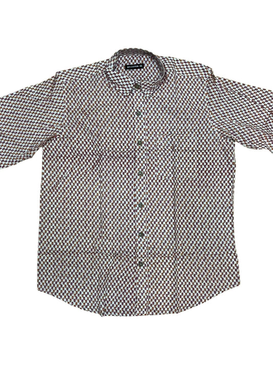 Southloom Jaipur Pure Cotton Block Printed Shirt for Men in Full Sleeve (2XL)