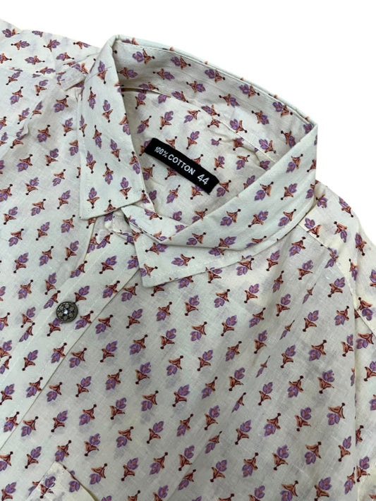 Southloom Jaipur Pure Cotton Block Printed Shirt for Men in Full Sleeve (2XL)