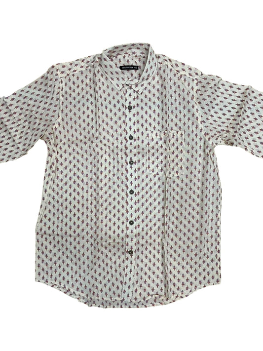 Southloom Jaipur Pure Cotton Block Printed Shirt for Men in Full Sleeve (2XL)