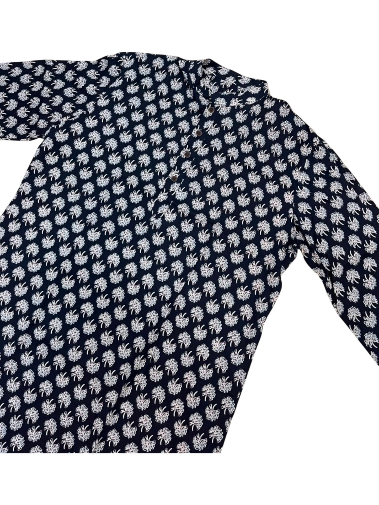 Southloom Pure Cotton Jaipur Printed Long Kurta for Men