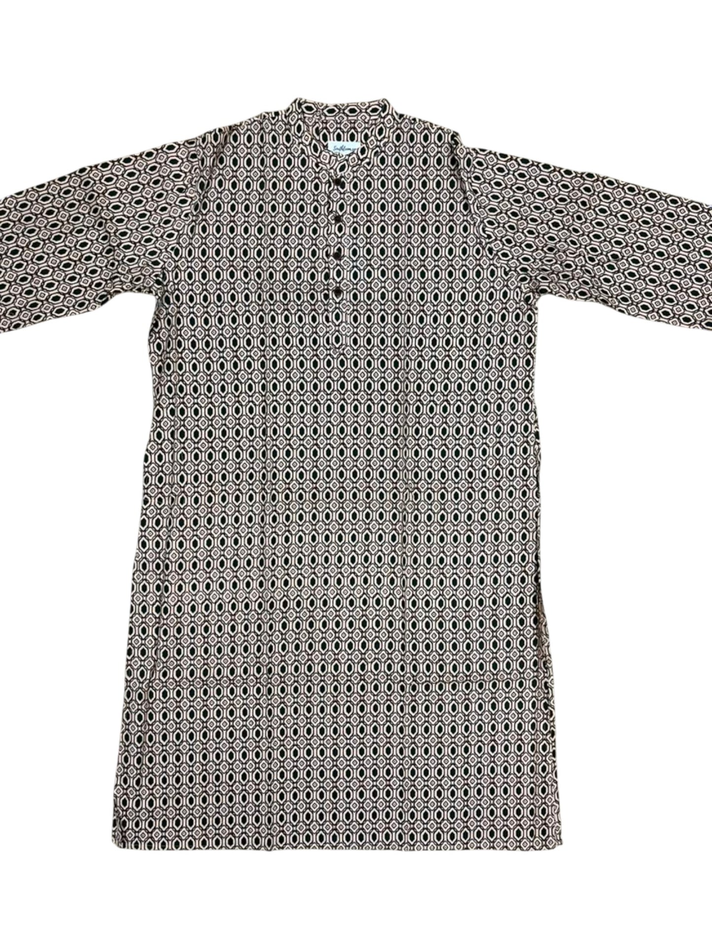 Southloom Pure Cotton Jaipur Printed Long Kurta for Men