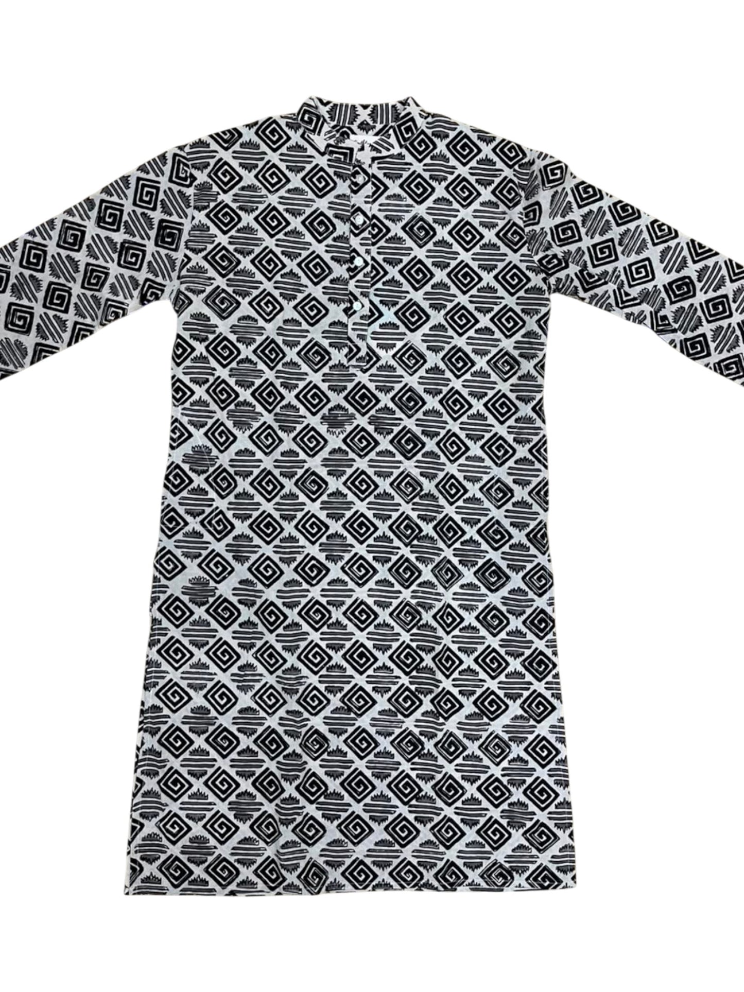 Southloom Pure Cotton Jaipur Printed Long Kurta for Men