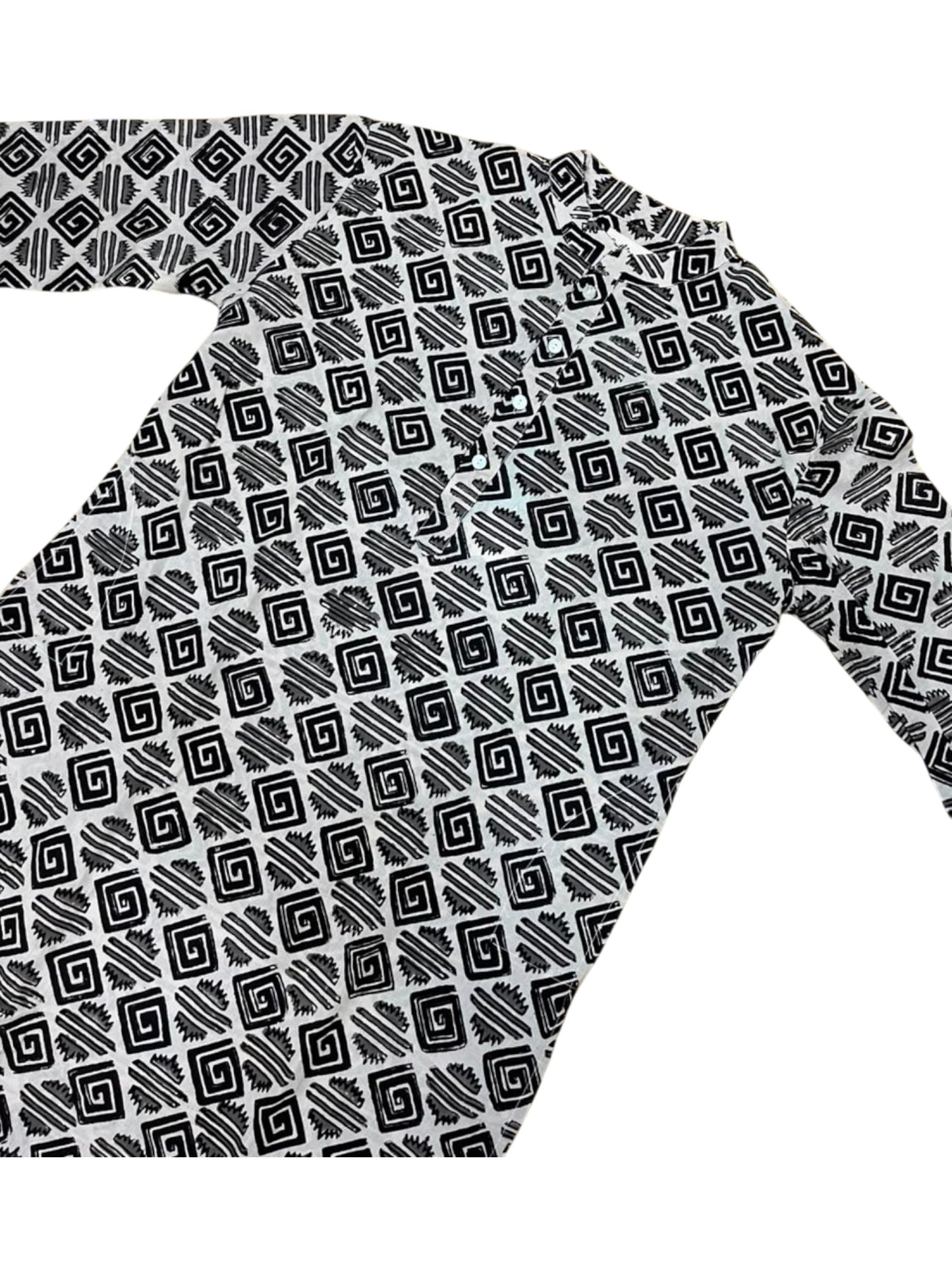 Southloom Pure Cotton Jaipur Printed Long Kurta for Men