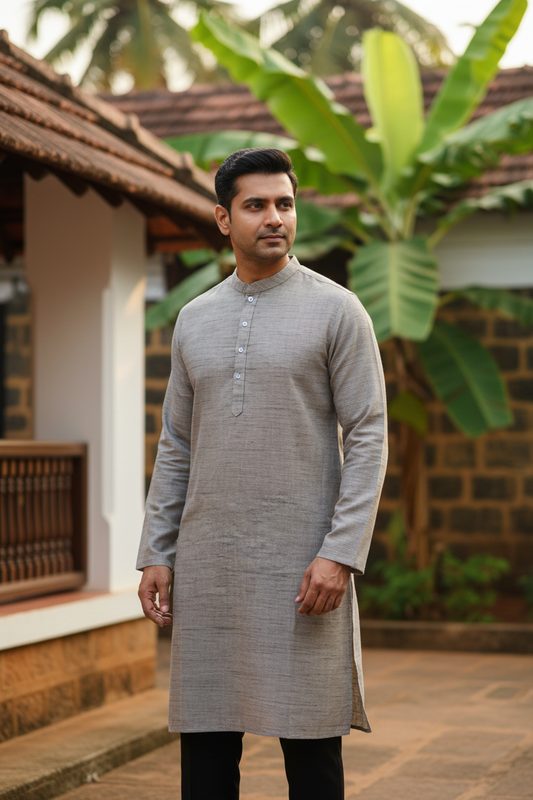 Southloom Pure Cotton Jaipur Printed Long Kurta for Men