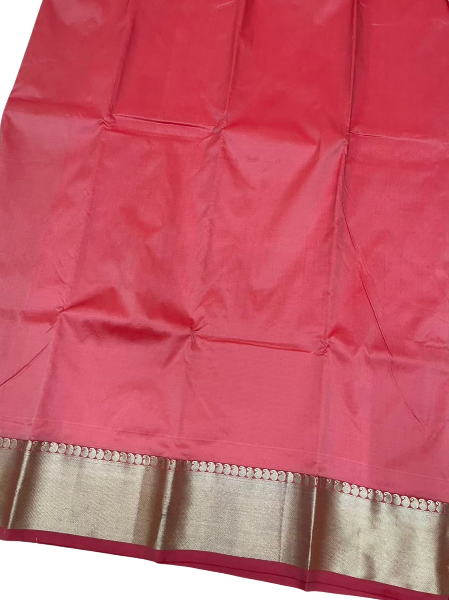 Southloom Silk Saree with Plain Body And Paisley Border in Green SL552