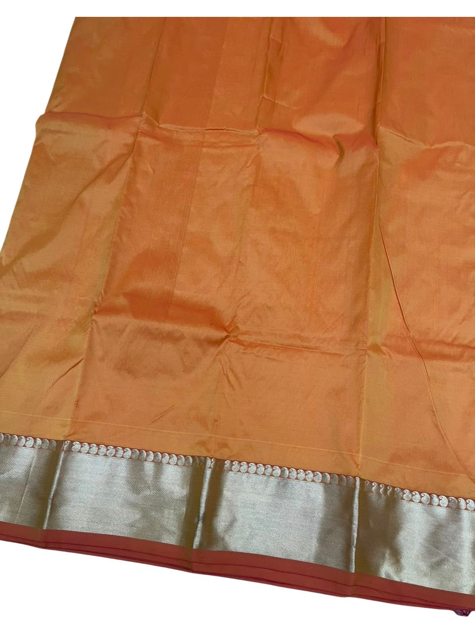 Southloom Silk Saree with Plain Body And Paisley Border in Yellow SL552