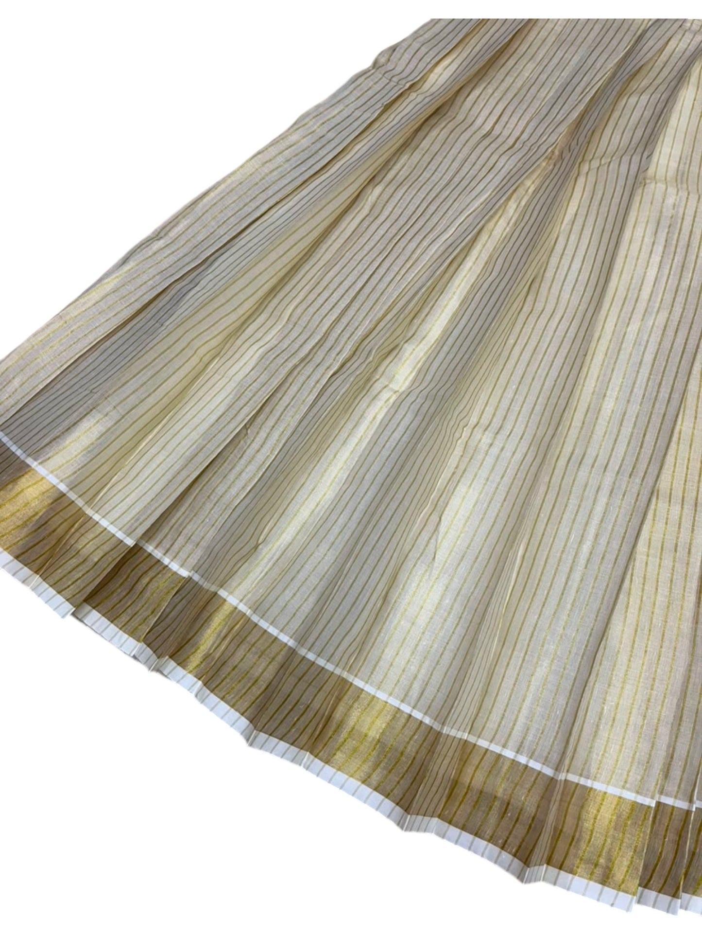 Southloom Kerala Tissue Kasavu Pavada Blouse with for Kids