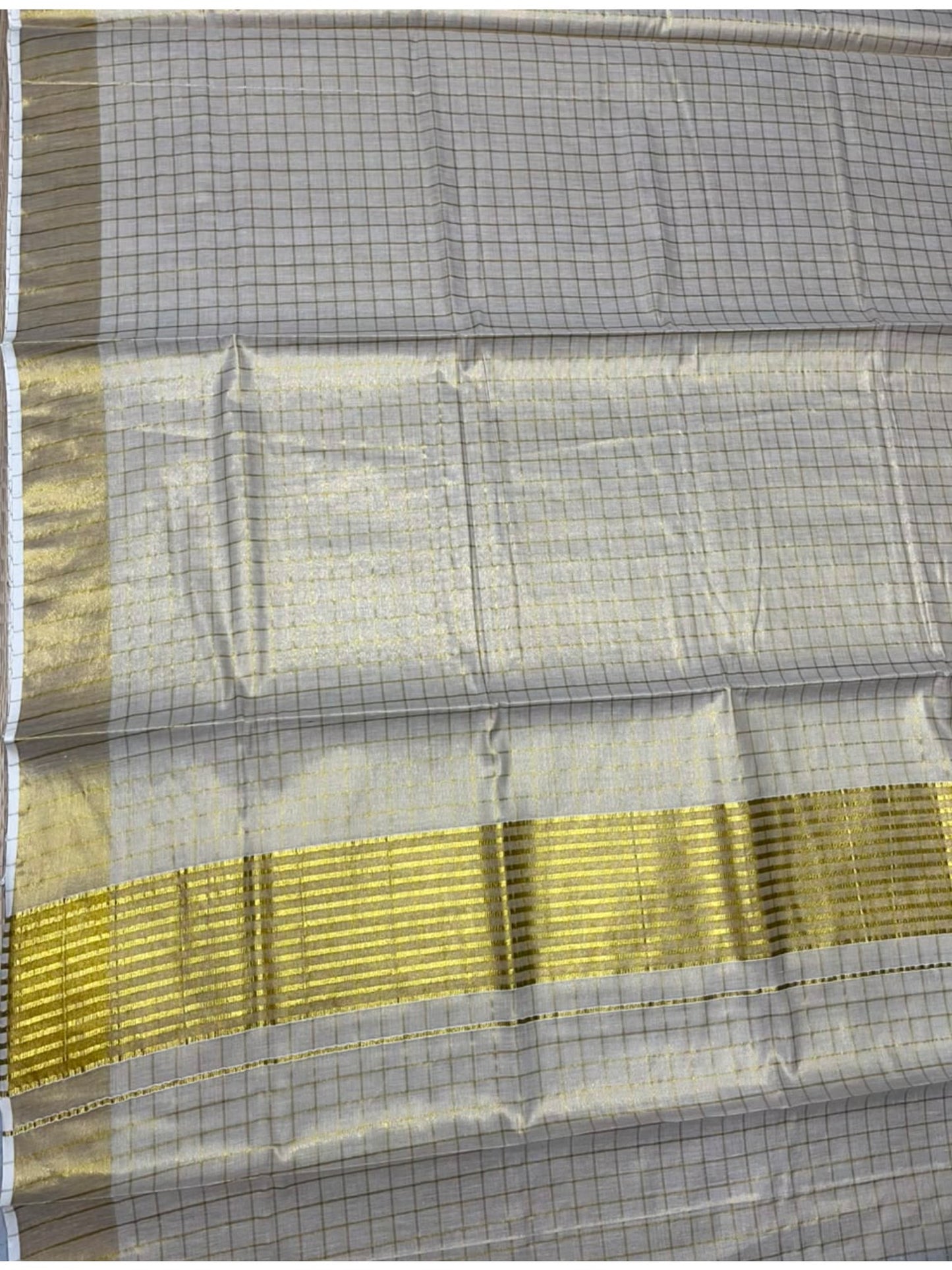 Southloom Kerala Tissue Check Saree