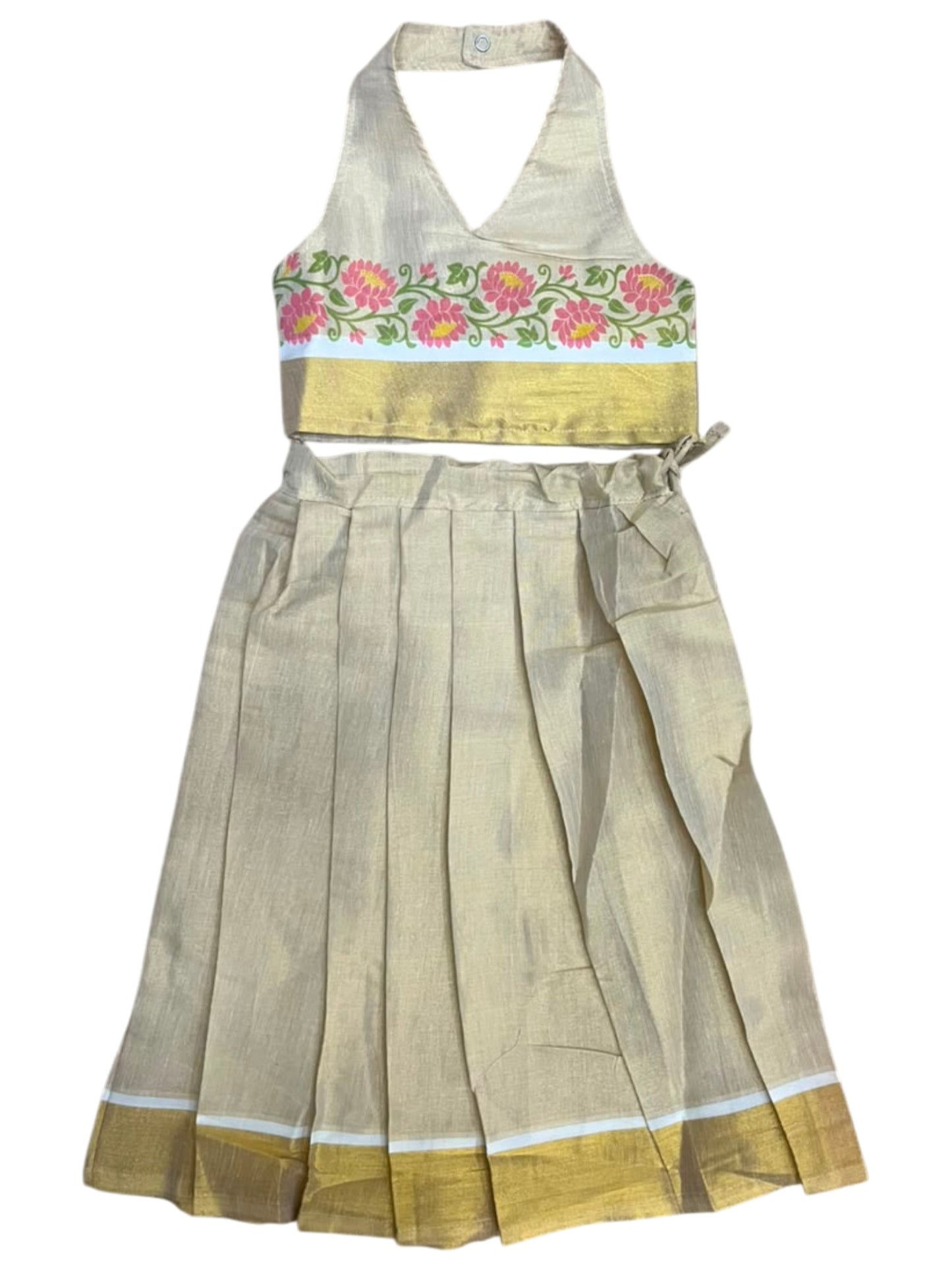 Southloom Tissue Digital Print Kid's Pavada Blouse SL565