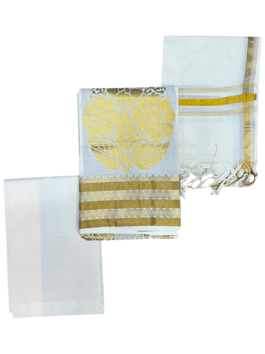 Southloom™ Cotton Churidar Salwar Suit UnStiched Material with Woven Work (include Lines Shawl / Dupatta) SL566