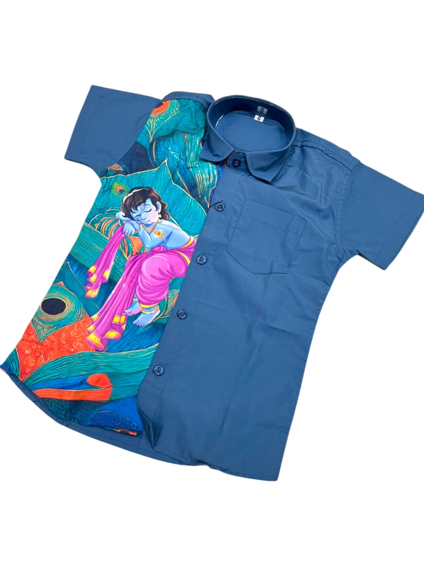 Southloom Cotton Digital Printed Kids's Combo (Shirt + Velcro Mundu) SLKCOMBO