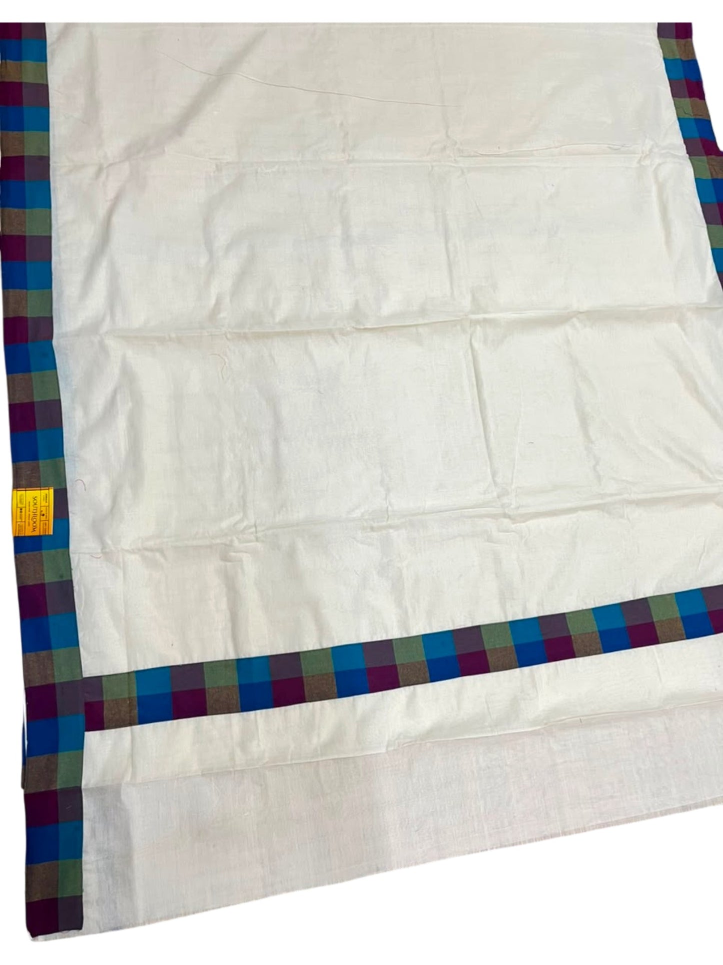 Southloom Kerala Pure Cotton Saree in Madras Check Design with Blouse Piece SL556