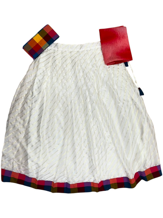 Southloom Semi Stitched Madras Check Dhavani Set with Pavada and Blouse Piece SL556