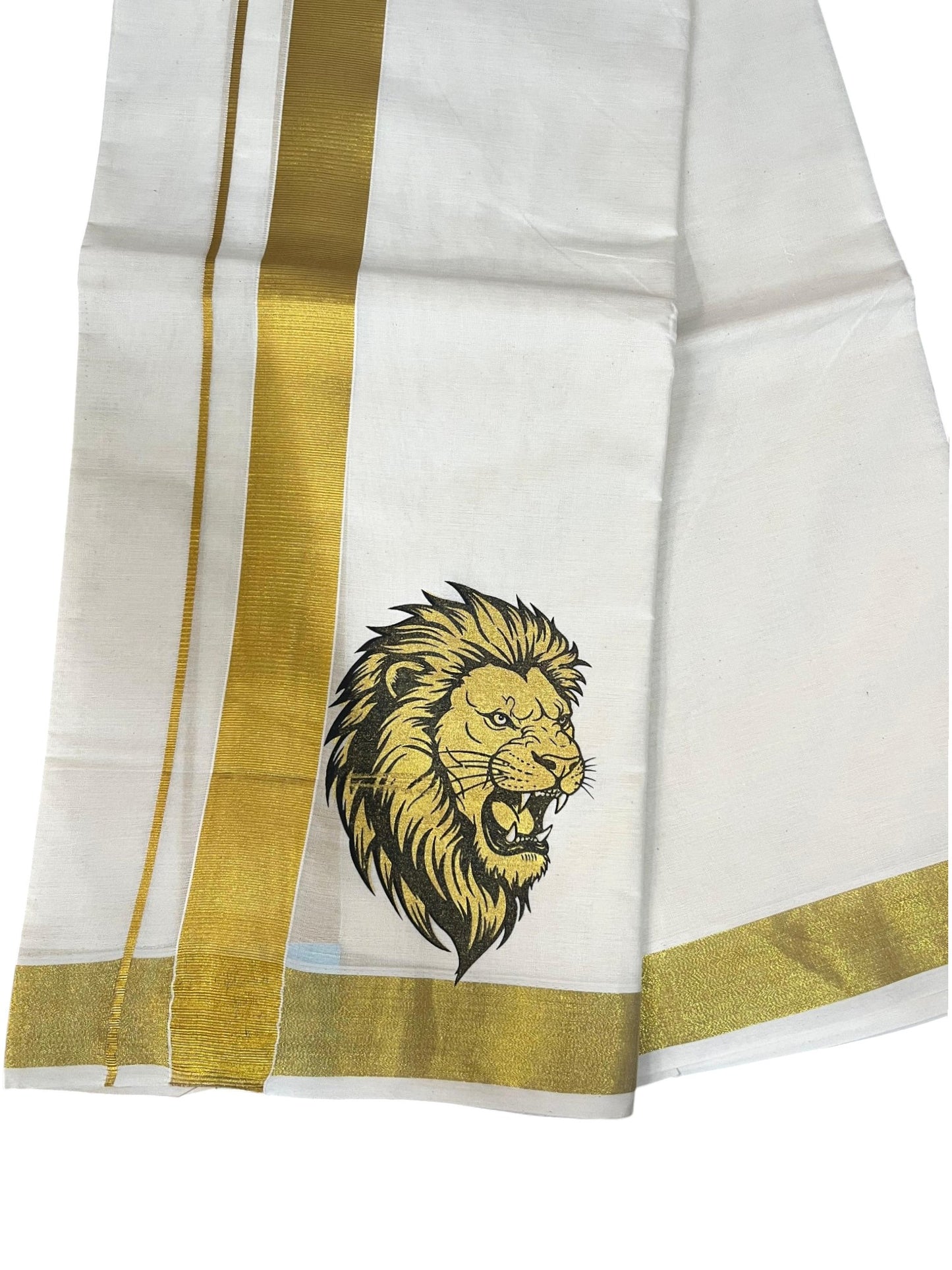Southloom Kerala Cotton Digital Printed Double Mundu (South Indian Kerala Dhoti) SL567 (Copy)