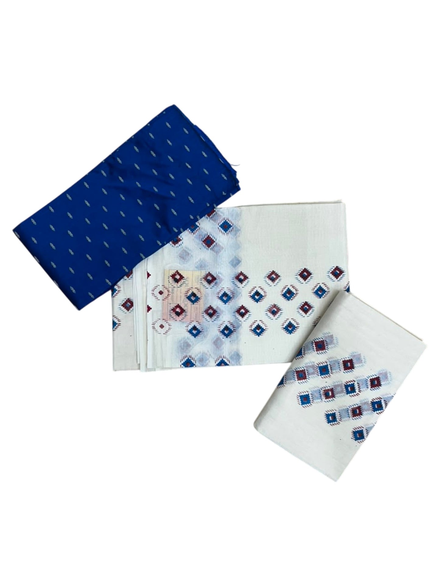 Kerala Pure Cotton Set Mundu Single (Mundum Neriyathum) with Digital Prints on Border in 2.80 Mtrs SL570