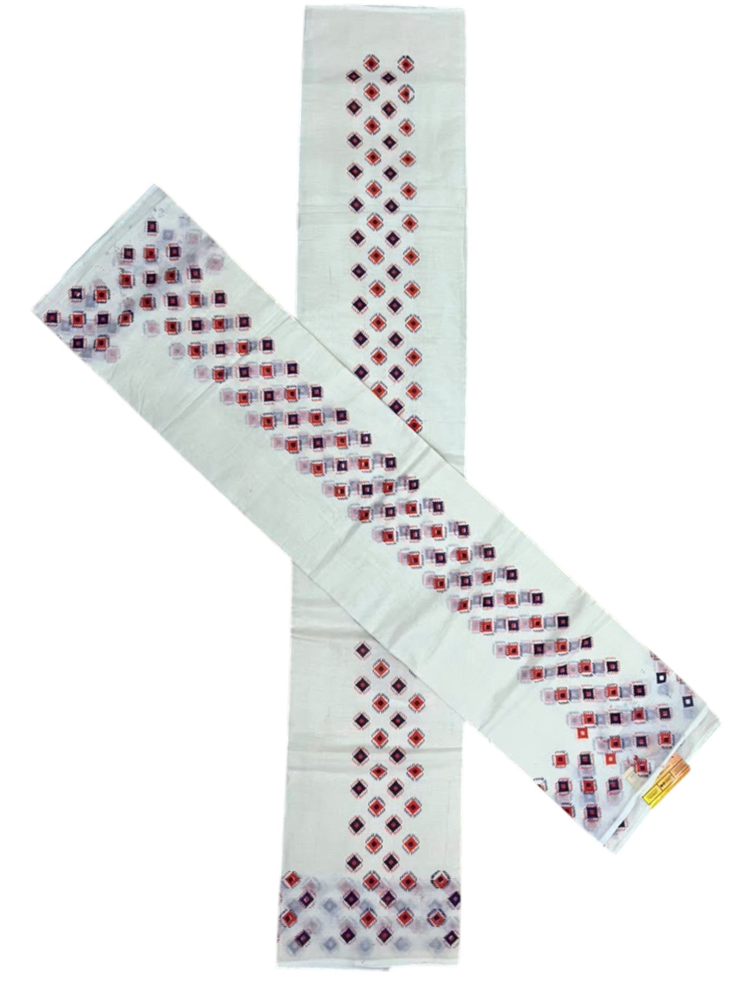 Kerala Pure Cotton Set Mundu Single (Mundum Neriyathum) with Digital Prints on Border in 2.80 Mtrs SL570