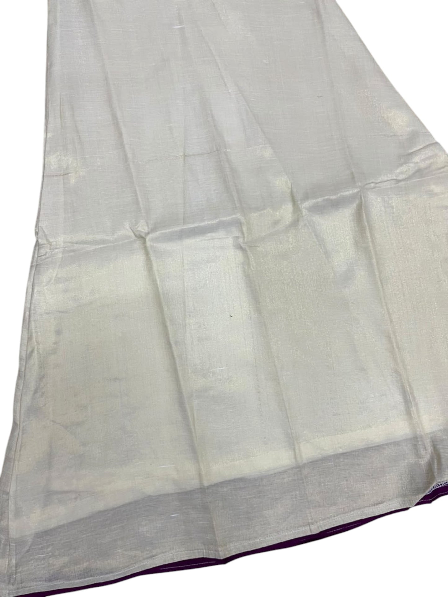 Southloom Kerala Tissue Kasavu Pavada Blouse with for Kids in Purple