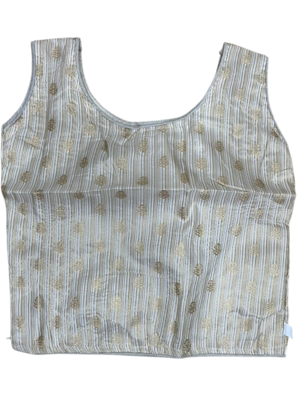 Southloom Kerala Cotton Kasavu Pavada Blouse In olive Green for Kids