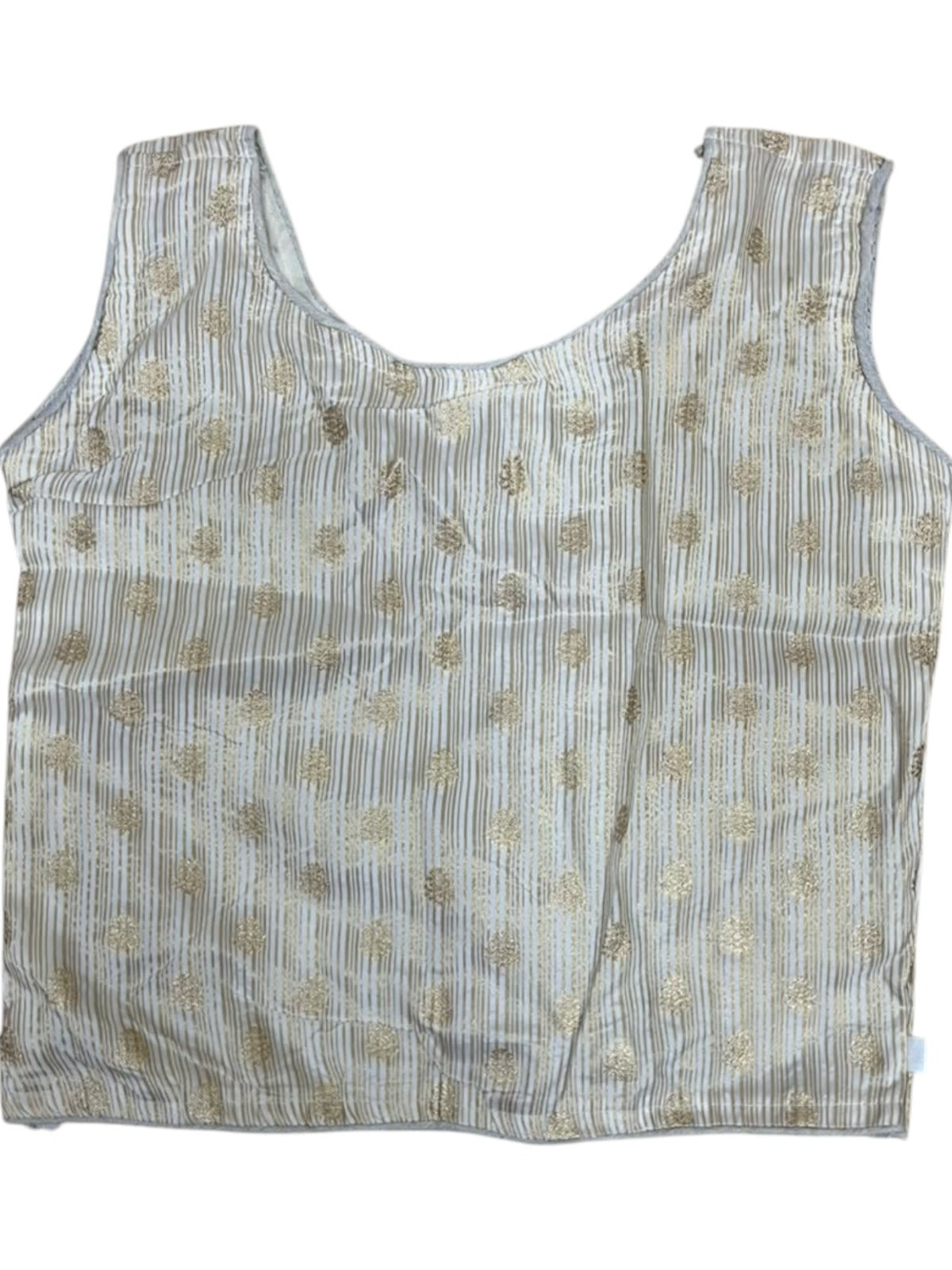 Southloom Kerala Cotton Kasavu Pavada Blouse In Green for Kids